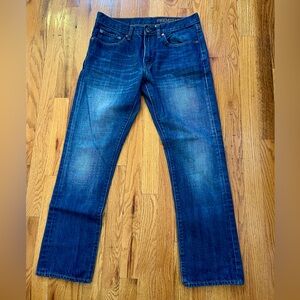 GAP Men's Dark Blue Premium Slim Straight Fit Jeans